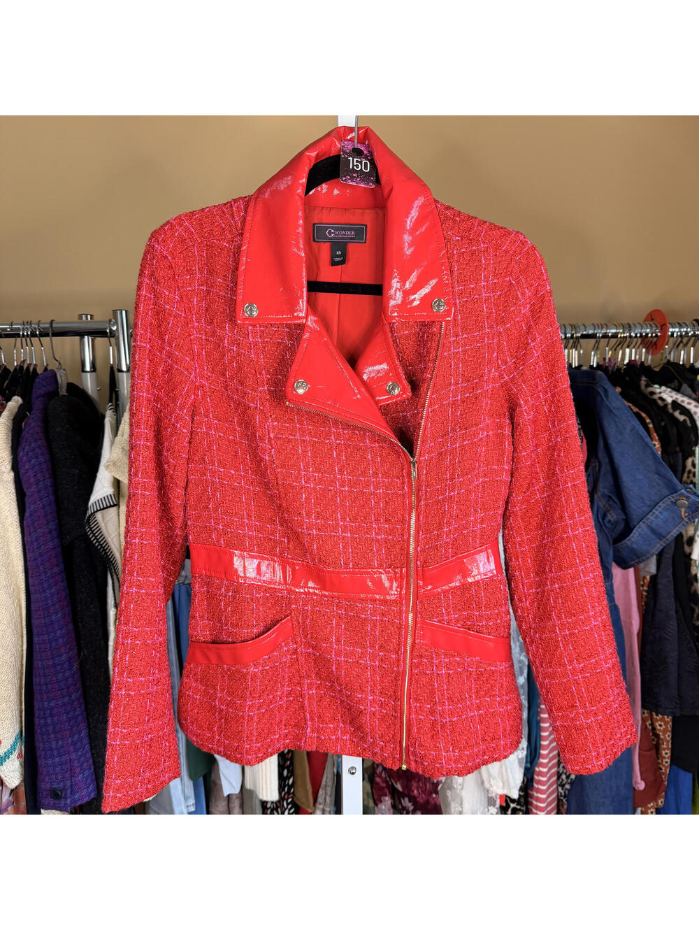 #S150‎ C WONDER BY CHRISTIAN SIRIANO | Red Blazer | Sz. XS